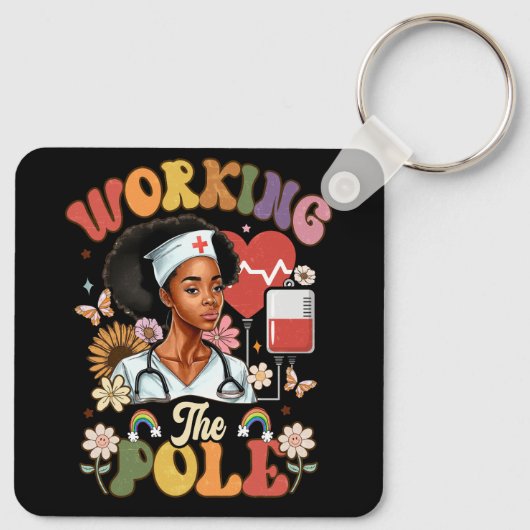 ポールICUおもしろいナース緊急看護 キーホルダー (裏面)