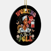 ポールICUおもしろいナース緊急看護 セラミックオーナメント (右)