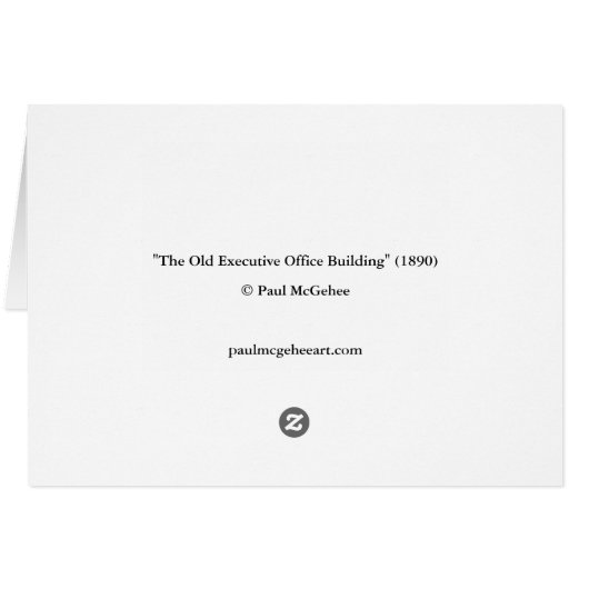 ポールMcGeheeの"古い執行部の建物"カード (裏面横)