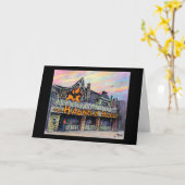 ポールMcGehee "お化け屋敷"のハロウィンカード カード (黄色い花)