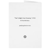ポールMcGehee "たそがれ最後光る"のカード (裏面)