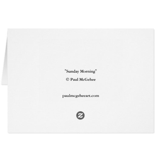 ポールMcGehee "日曜日の朝"カード (裏面横)