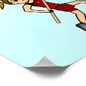 ポールVault – 赤（ライト） ポスター (角)