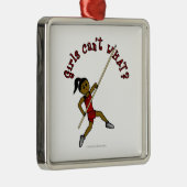 ポールVault – 赤（濃） メタルオーナメント (右)