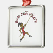 ポールVault – 赤（濃） メタルオーナメント (左)