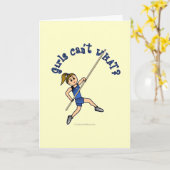 ポールVault – 青(ライト) カード (黄色い花)