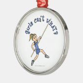 ポールVault – 青（ライト） メタルオーナメント (左)