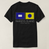 ポーレーズアイランドサウスカロライナ航海の州旗グラフ Tシャツ (デザイン正面)