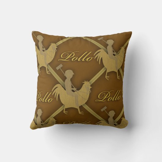 ポーロプレイヤーノベルティファッションスポーツおもしろい クッション (裏面)