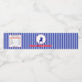 ポーロボトルのラベルは赤と青 ペットボトルラベル (シングルラベル)