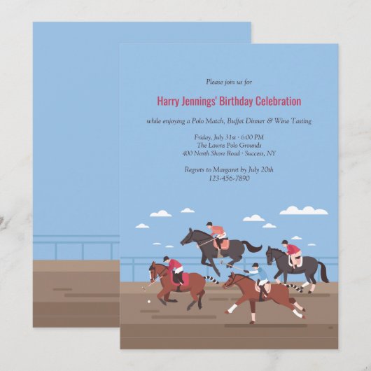 ポーロマッチ 招待状 (正面/裏面)