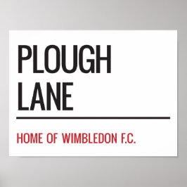 ポーローレーンスタジアム通り標識 ポスター