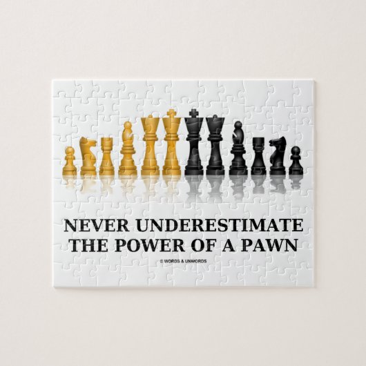 ポーンの力を決して過小評価しない ジグソーパズル (横)