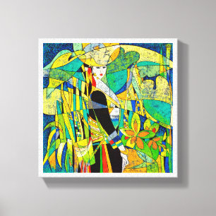 ポーンのHaoオリエンタルの抽象的な絵画の芸術に服を着せて下さい キャンバスプリント