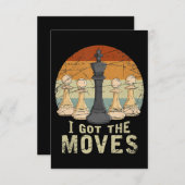 ポーンキングチェス姿チェスメンギフトチェス 招待状 (正面/裏面)