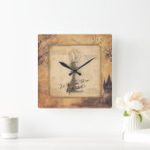 ポーンキング/クイーンヴィンテージファッションドオールドチェスギフト スクエア壁時計 (ホーム)