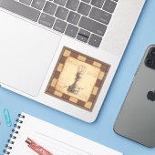 "ポーンキング/クイーン"ヴィンテージチェス盤プレーヤーのギフト シール (ノートパソコンとiPhone)