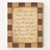 "ポーンキング/クイーン"ヴィンテージチェス盤プレーヤーのギフト ノートブック (裏面)