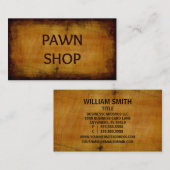 ポーンショップアンティークブラシ付き名刺 名刺 (正面/裏面)