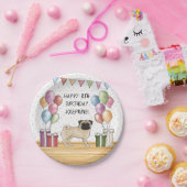 ポーンドッグパステルカラフルズハッピーバースデー ペーパープレート (パーティー)