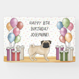 ポーンドッグパステルカラフルズハッピーバースデー 横断幕