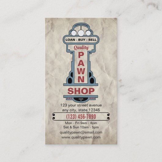 ポーン店 名刺 (正面)