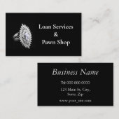 ポーン買ショップ、販売、ローン&モーゲージパーソナライズされた 名刺 (正面/裏面)