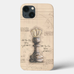 ポーン・キング/クイーン,古いファッションドヴィンテージ・アート。ギフト iPhone 13ケース