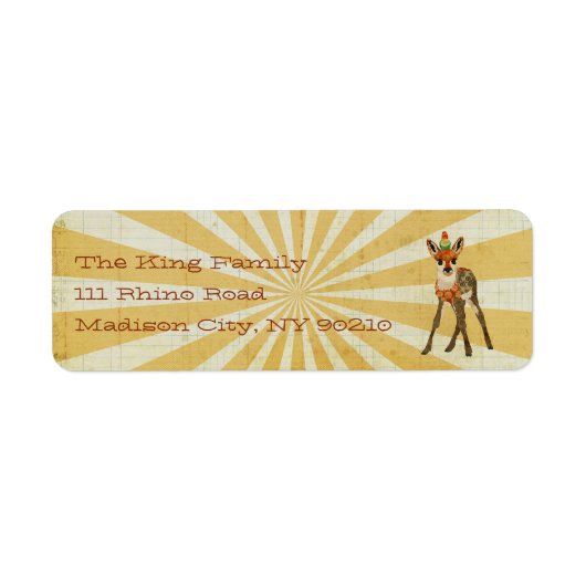 ポーン&バード住所 シール (正面)