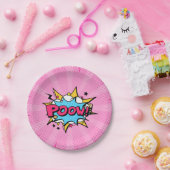 ポー漫画ブックスーパーヒーローガールズ誕生日 ペーパープレート (パーティー)