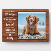 ポー素朴パーソナライズされたプ印刷ペット記念碑 フォトプラーク (正面)