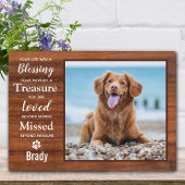 ポー素朴パーソナライズされたプ印刷ペット記念碑 フォトプラーク