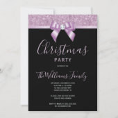 ポー薄紫ジュエルボウクリスマスパーティー 招待状 (正面)