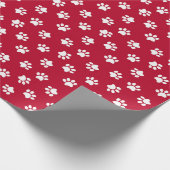 ポー赤と白ト印刷ラッピング紙 ラッピングペーパー (角)