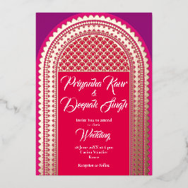 ポー輝くタル 箔招待状