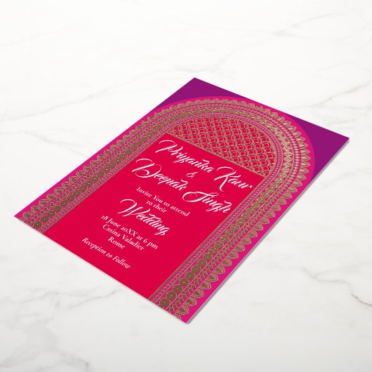 ポー輝くタル 箔招待状 (回転した状態)