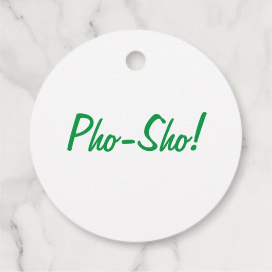 ポー・ショウ！ベトナムスープおもしろい誕生日パーティー フェイバータグ (裏面)