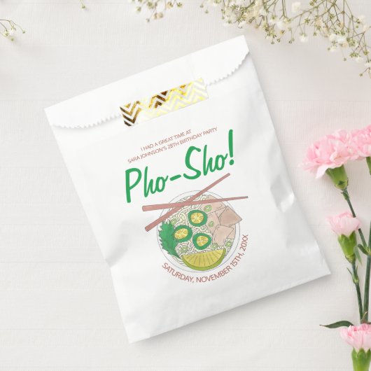 ポー・ショウ！ベトナムスープおもしろい誕生日パーティー フェイバーバッグ (封をした状態)