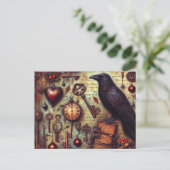 ポー・レイブン・コラージュ ポストカード (スタンド正面)