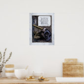 ポー「夕べスター」ステームパンクビクトリアンアート17x22 ポスター (キッチン)