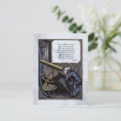 ポー「夕べスター」ステームパンクビクトリアンポストカード ポストカード (スタンド正面)