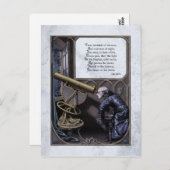 ポー「夕べスター」ステームパンクビクトリアンポストカード ポストカード (正面/裏面)