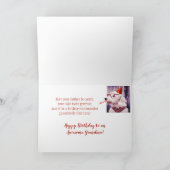 ポーsiely grrr-食べ誕生日おばあちゃんドッグおもしろい カード (内部)