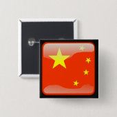 ポ中国のリッシュ旗 缶バッジ (正面&裏面)