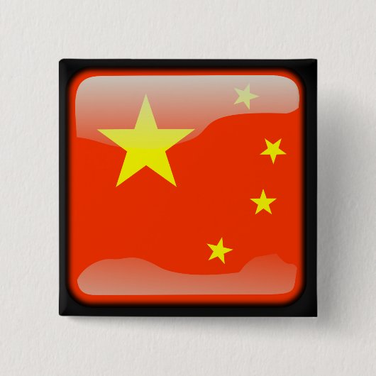 ポ中国のリッシュ旗 缶バッジ (正面)