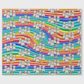 ポ数々のップズレインボーギブラップ包装紙 ラッピングペーパー (フラット)