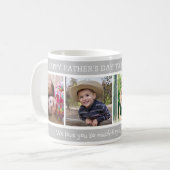 ポ最高のピーハッピーパザーズデイ4フォトコラージュ コーヒーマグカップ (正面左)