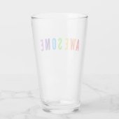 ポ素晴らしリティブなハッピーアップ虹色文字 タンブラーグラス (裏面)