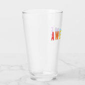 ポ素晴らしリティブなハッピーアップ虹色文字 タンブラーグラス (右)