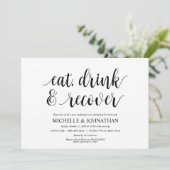 ポ素朴ストズ結婚ブランチ招待状カード 招待状 (スタンド正面)